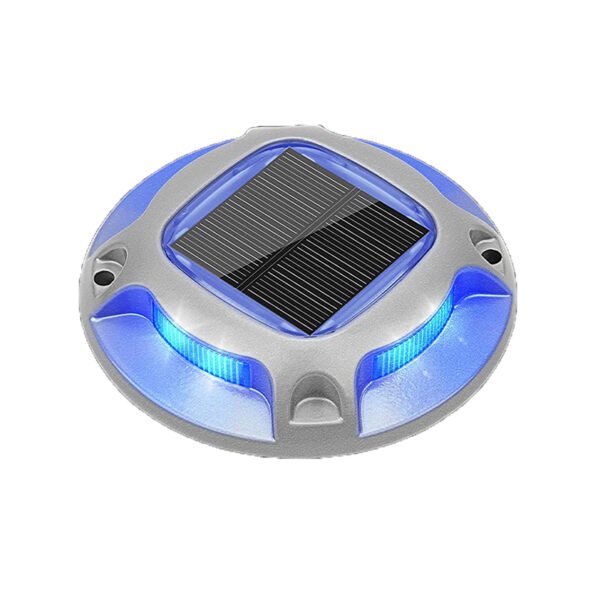 Blue solar road marker