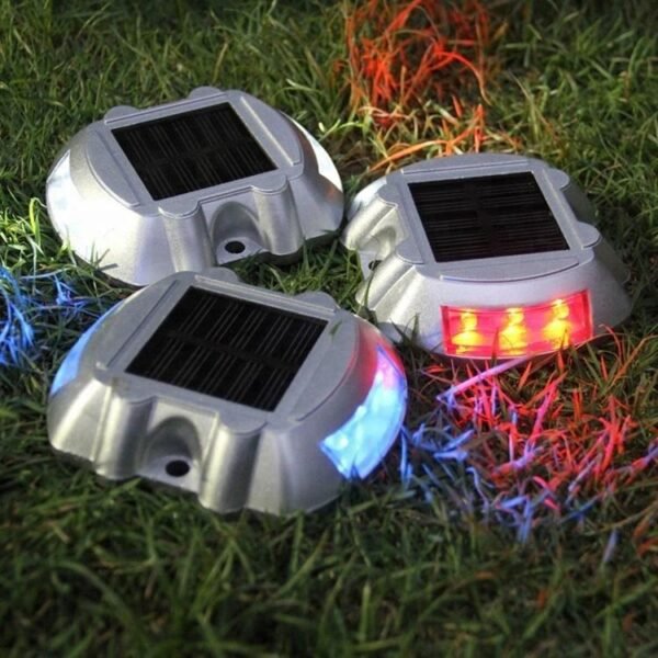 LED road markers in multiple colors for decorative and safety purposes.