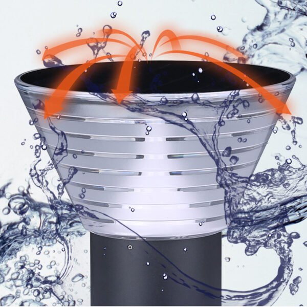 Solar Lawn Light undergoing waterproof test