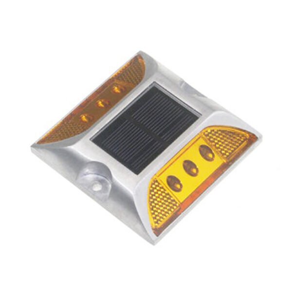 High visibility yellow solar road stud