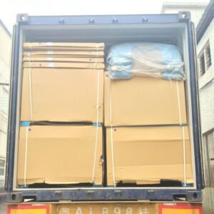 Container shipment to Mozambique in 2014, showcasing our global logistics capabilities.