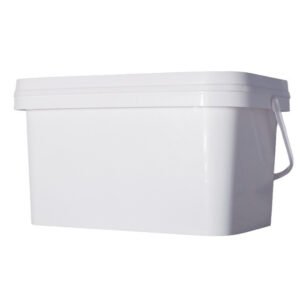 3L food grade PP plastic pail side view with secure lid and handle