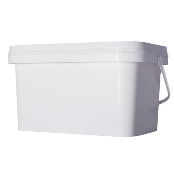 3L food grade PP plastic pail side view with secure lid and handle