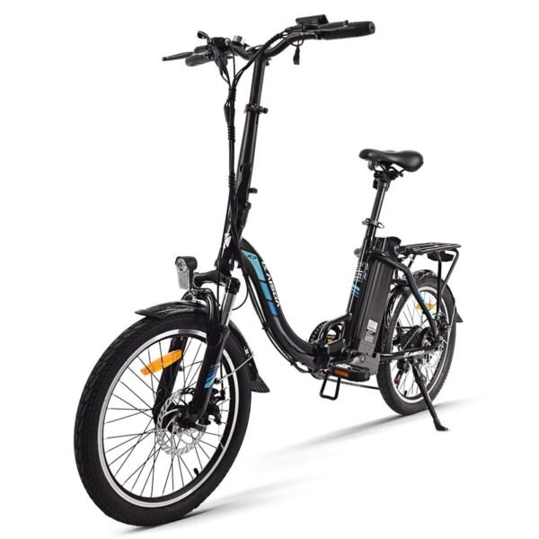 Lightweight urban electric bicycle with Shimano 7-speed transmission and disc brakes