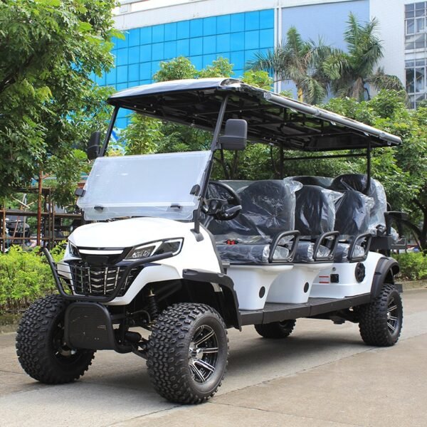 Real-life 8-Seater Electric Golf Cart - Left Front View