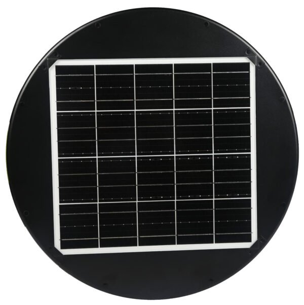 Solar panel top view on solar LED area light