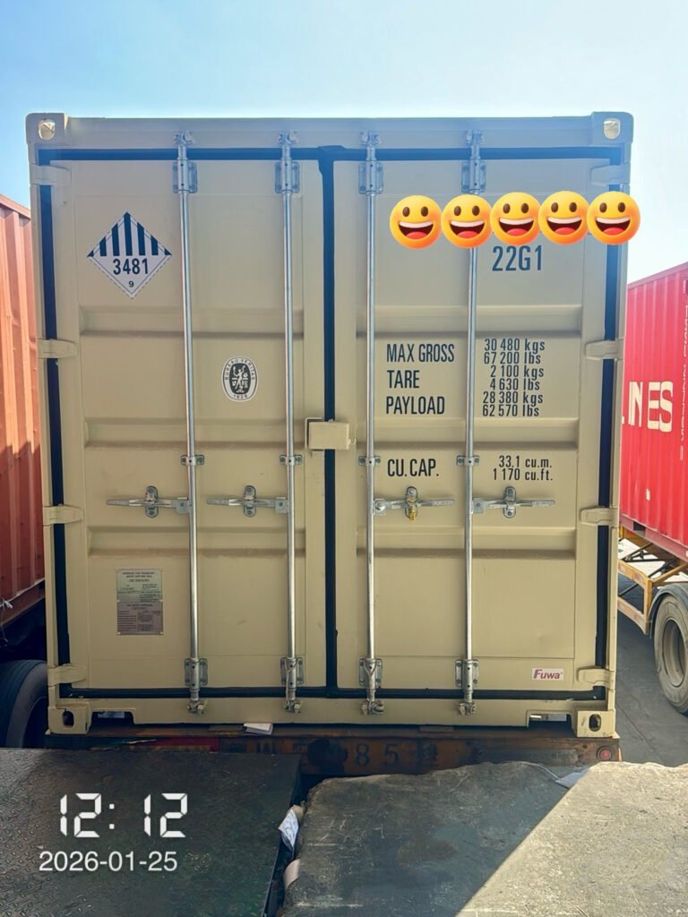 Container door closed and sealed at 12:12 PM