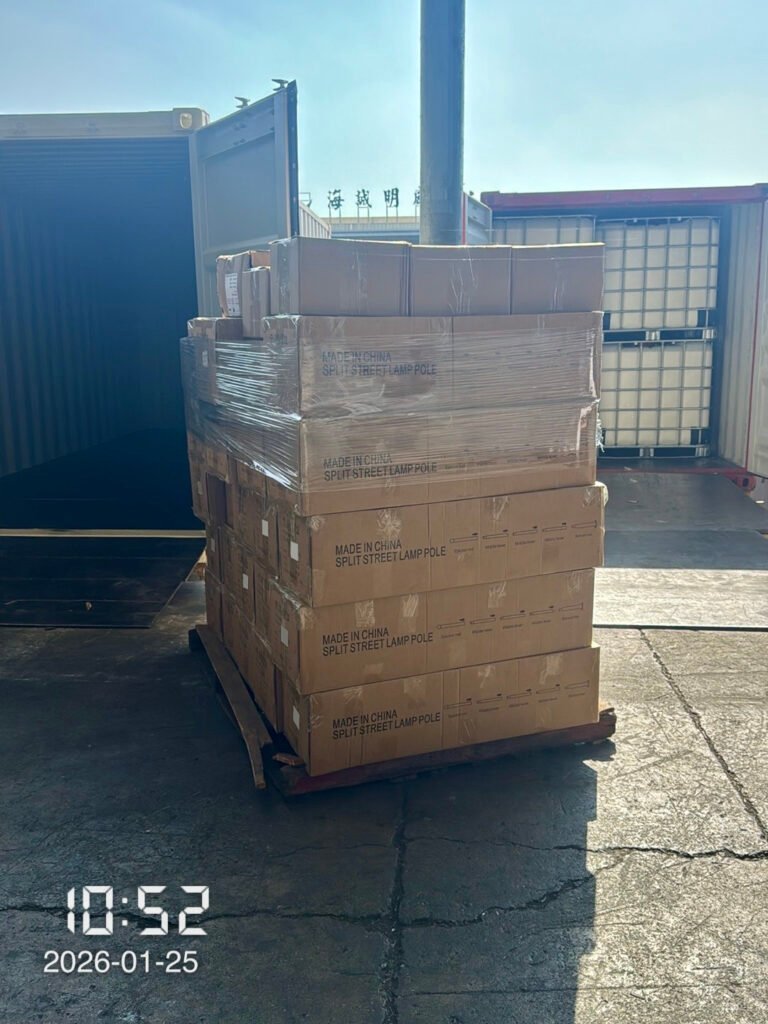 First pallet ready for loading at 10:52 AM