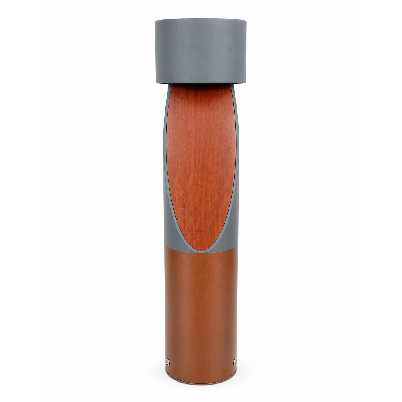 10W shielded LED bollard light with recessed light chamber and wood-effect aluminium housing