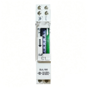 24-hour DIN rail mechanical time switch with analogue dial