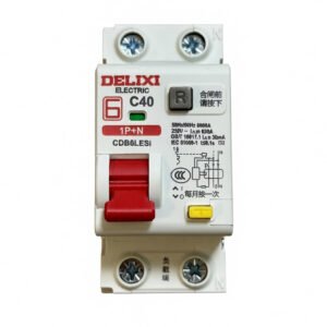 DELIXI CDB6LESi C40 1P+N 40A 30mA RCBO front view