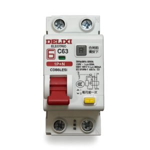 DELIXI CDB6LESi 1P+N C63 custom 300mA RCBO front view