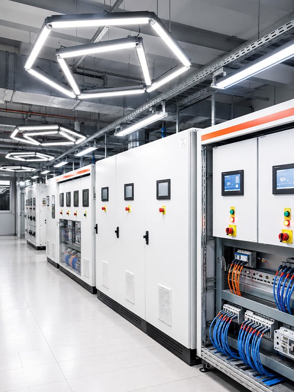 Modern LED lighting and electrical control cabinets