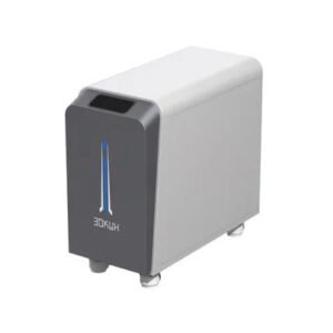 30.72kWh 51.2V 600Ah LiFePO4 solar battery angled view